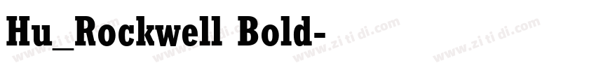 Hu_Rockwell Bold字体转换
